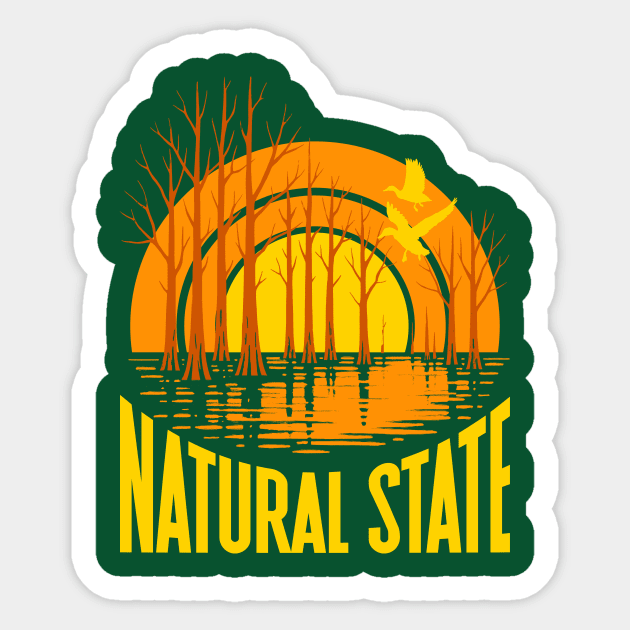 Natural State of Bliss Sticker by rt-shirts